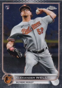 2022 TOPPS CHROME ROOKIE - ALEXANDER WELLS RC #49 BALTIMORE ORIOLES - Picture 1 of 1