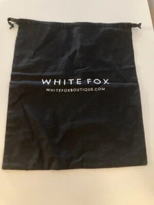 White Fox Boutique Reuseable Drawstring Black Tote Bag - Picture 1 of 1