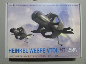 ABK MODELS HEINKEL WESPE VTOL 1/72 RESIN RARE - Picture 1 of 1