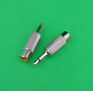(2 PCS) RCA Female to 3.5mm Male Connector - USA Seller - Picture 1 of 2