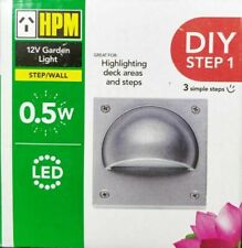 HPM RGLSSW1 12V Square LED Garden Wall Light - Satin Silver