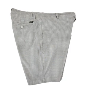 Vans Mens Shorts Gray White Checked Print Chino Skate Surf Beach Size 38 - Picture 1 of 11