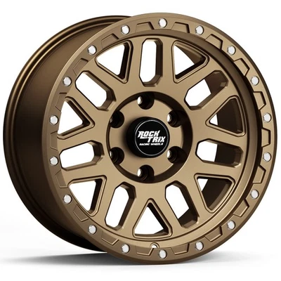 17" RockTrix RT110 17x9 -12 Bronze Wheel Rim 6x139.7 6x5.5 for Tacoma 4Runner - Image 1 of 4