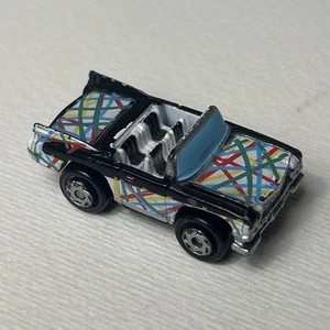 Micro Machines Galoob 1990 ‘59 Cadillac Convertible Car Black White - Picture 1 of 4