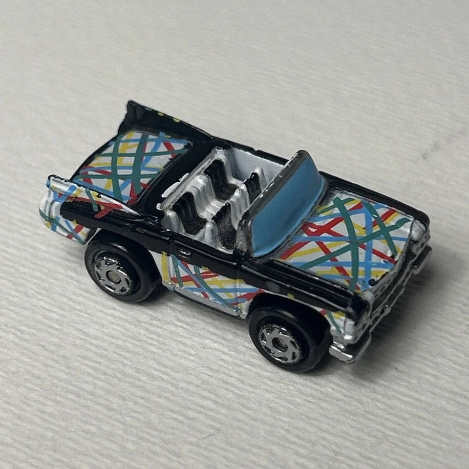 Micro Machines Galoob 1990 ‘59 Cadillac Convertible Car Black White - Image 1 of 4