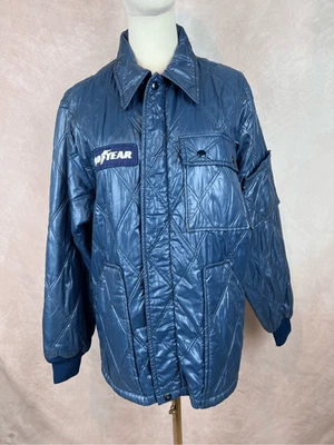 Chaqueta de trabajo acolchada Goodyear Racing mediana grande NASCAR vintage años 70 80 Foto 1 de 4