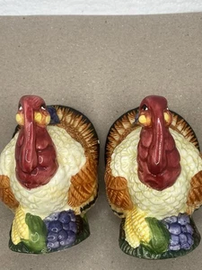 Jay 1997 Vintage Turkey Salt And Pepper Shakers Thanksgiving - Picture 1 of 5