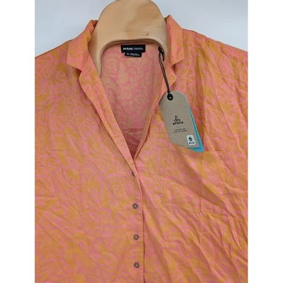 Nuevo con etiquetas Top recortado con botones Prana Iguala Fresca Flora Fauna para mujer talla XL Foto 1 de 4