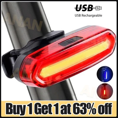 Bicycle Light Rear Light Back Light Waterproof USB Rechargeable LED Bike Lamp - Image 1 of 4