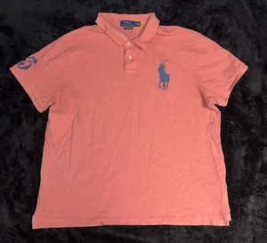 Neu Polo Ralph Lauren Poloshirt Herren 2XL rosa Slim Fit Kurzarm #3 Big Pny - Bild 1 von 10