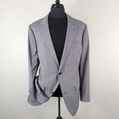 Blazer Abrigo Deportivo Bonobos Hombre 48L Gris Cuadros Lana Marzotto Italiana Ajuste Prominente Foto 1 de 4