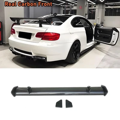Fit BMW 1M M3 E82 E87 E90 E92 E93 F30 F10 GTS Carbon Fiber Rear Spoiler Lip Wing - Image 1 of 4