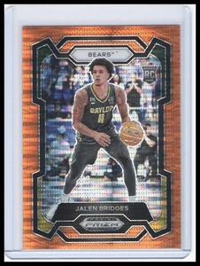 2024 Panini Prizm Draft Picks - Jalen Bridges - Prizms Orange Pulsar #/49 - Picture 1 of 2
