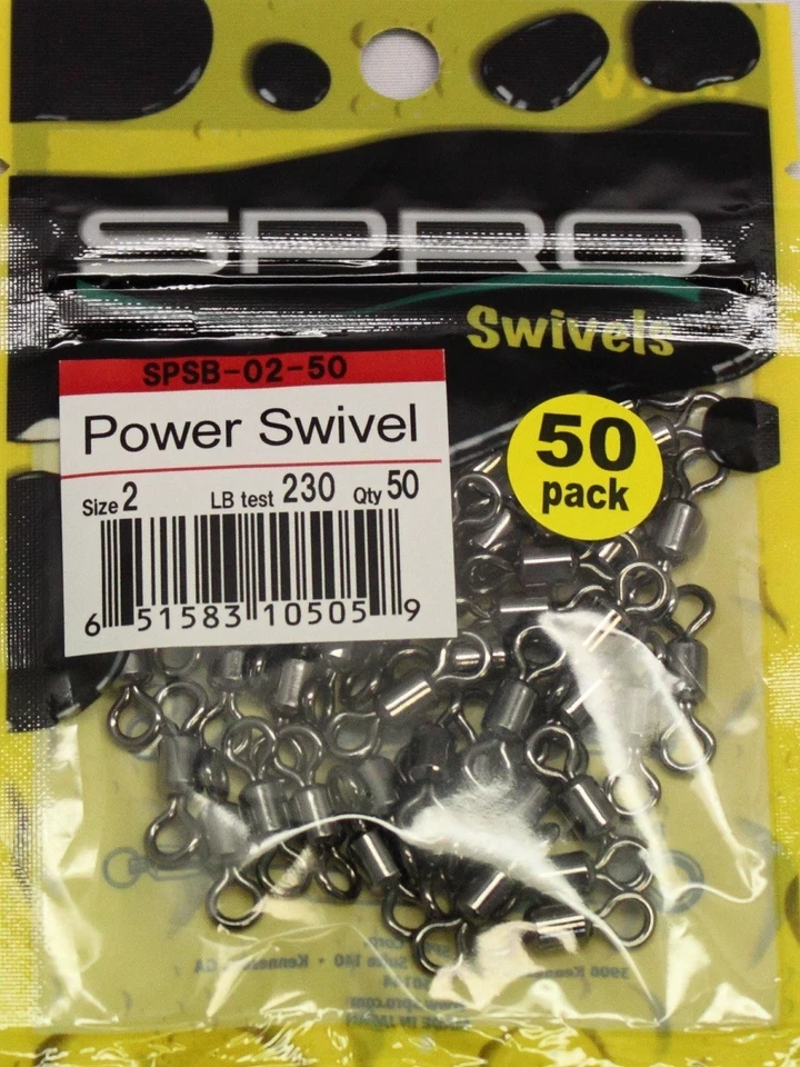 Spro Power Swivels SPSB-02-50 230lb 50/pack FREE SHIPPING WITHIN US - Image 1 of 1