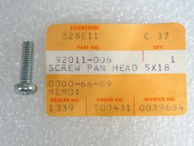 Kawasaki новый из старых запасов 92011-006 панорамная головка винт 5 x 18 J1 D1 J1T J1TL J1TR J1TRL - Изображение 1 из 2