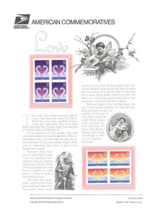 #506 55c Love Stamp (Swan). #3124 USPS Commemorative Stamp Panel - Picture 1 of 1