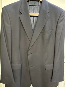 Burberrys 48R Plain Navy Blue Blazer Pure Wool USA No Buttons EUC - Picture 1 of 10