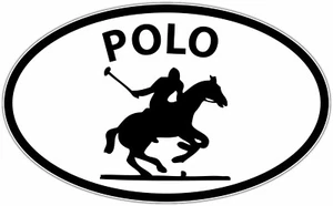 Polo Pferd Sport Oval Auto Auto Autoaufkleber Fenster Aufkleber 6"X4" - Bild 1 von 1