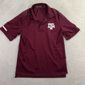 Adidas Texas A&M Aggies Shirt Mens Small Burgundy NCAA Football Sports Climalite - Picture 1 of 7