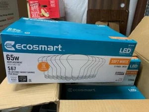 Ecosmart 65W Replacement BR30 LED Soft White Dimmable Light Bulbs 12PK - Picture 1 of 3