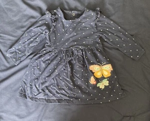 18 Months Carter’s baby clothes - 1 piece dress | polka dot & butterfly theme - Picture 1 of 1
