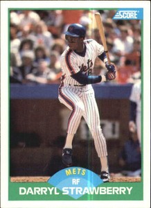 1989 Score Baseball Card #10 Darryl Strawberry METS R16999
