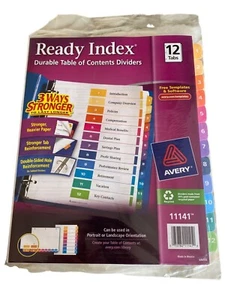 NEW Avery Ready Index Dividers 11141 - Picture 1 of 6