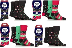 Sanfter Griff Weihnachten festlich nicht elastische Waben-Topsocken für Herren UK 6-11 - Bild 1 von 3