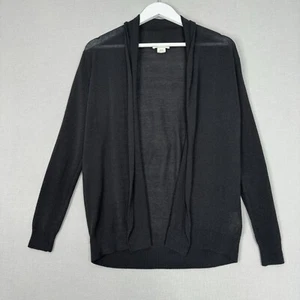 Club Monaco Womens Sweater XS Black Cardigan Open Knit Minimalist Old Money - Picture 1 of 13