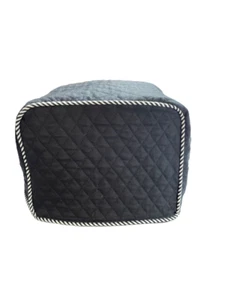 New Toaster Dust Cover 2 slice black striped free standing quilted kitchen  - Picture 1 of 4