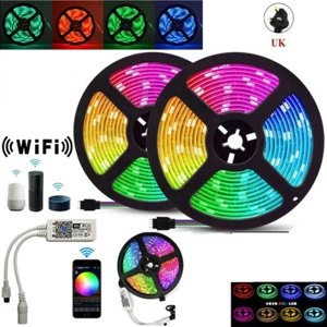 RGB Led Strip Light Music Sync Color Changing Smart App & Remote Control - Foto 1 di 5