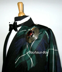 FLY PLAID TARTAN LAMONT MODERN 16oz WORSTED WOOL KILT MADE IN SCOTLAND MENSWEAR - Picture 1 of 3