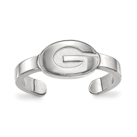 University of Georgia Bulldogs Toe Ring in Sterling Silver 1.25 gr Cover