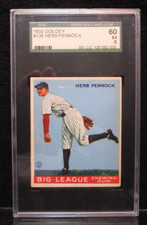 1933 Goudey Herb Pennock #138 Card Graded SGC 60 (5) New York Yankees HOF
