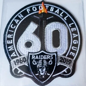 VERY RARE 2019 Raiders 60th Anniversary Willabee & Ward Patch With Stat Card - Picture 1 of 5