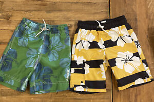 Gap & Gymboree Boys Hawaiian Swim Trunks Shorts Size 4/5, 5