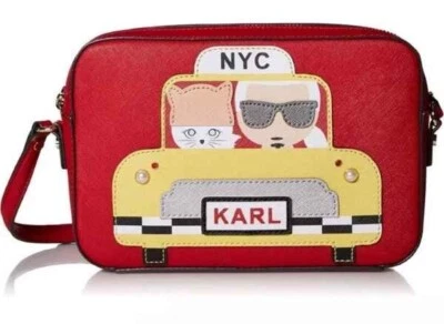 KARL LAGERFELD Paris MAYBELLE TAXI Crossbody Camera Bag Purse NWT Choupette Cat+ - Image 1 of 4