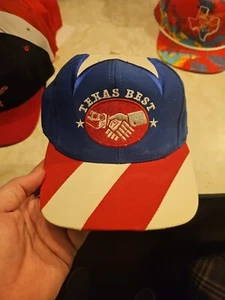 Vintage Multicolor Embroidered Snapback Trucker Hat Texas Flag 1990s - Picture 1 of 5