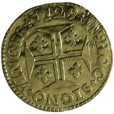 1729 PORTUGAL 400 REIS 480 REIS PINTO GOLD COIN KING IOANNES/ JOHN V Z1609