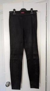 Ted Baker Genuine Leather Leggings Black Size 0 Bnwot - Picture 1 of 4