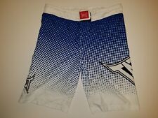 Tapout MMA Boys White Blue Board Shorts Size 16