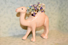Vintage Planter Figurine BRUSH McCOY Standing Camel Blush Pink 5"X6" Pottery