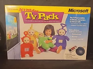 De colección Microsoft Actimates TV Pack Teletubbies Barney Arthur DW PBS 1999 NOS - Imagen 1 de 5