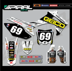 Kit de gráficos MX personalizados de fábrica Honda CRF 250 450 camuflaje 2013 2014 2015 - Imagen 1 de 5