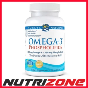 Nordic Naturals Omega-3 Phospholipids 500mg Heart Brain Support - 60 softgels - Picture 1 of 19