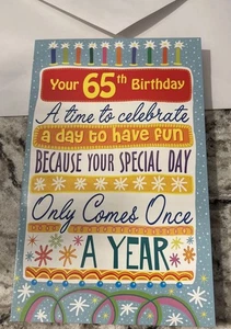 Happy 65th Birthday 65 Years Old Amazing You 5”x7.75” Stockwell Greeting Card - Picture 1 of 13