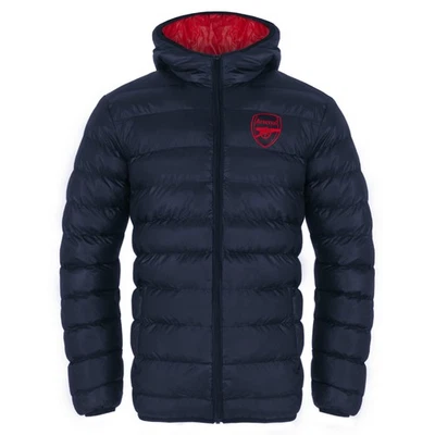 Arsenal F.C. Mens Quilted Jacket Hooded Winter Coat Adults Official Football Gif - Image 1 of 3
