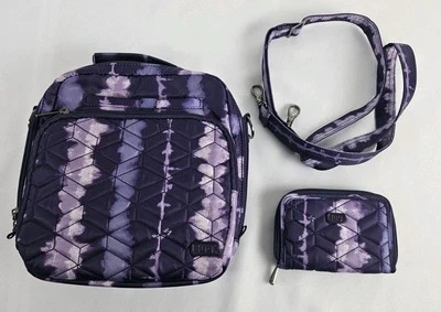 Bolso Bandolera LUG Ranger Cartera y Cartera de Rodeo Muñequera Shibori Púrpura Nuevo sin Etiquetas Foto 1 de 4