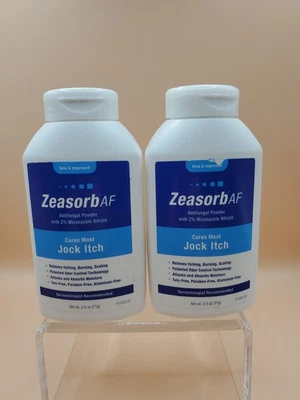 2 X Zeasorb AF 抗真菌粉末瘙痒烧垢缓解 - 2.5 盎司有效期至 2026 年 01 月 — 第 1/3 张图片