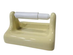 Vintage Saffron Yellow Ceramic Tile TP Toilet Paper Holder Flat Back Color 211 - Picture 1 of 24